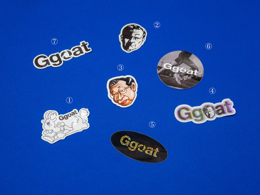 Ggoat 応援うちわ+ランダムステッカー(5枚)セット