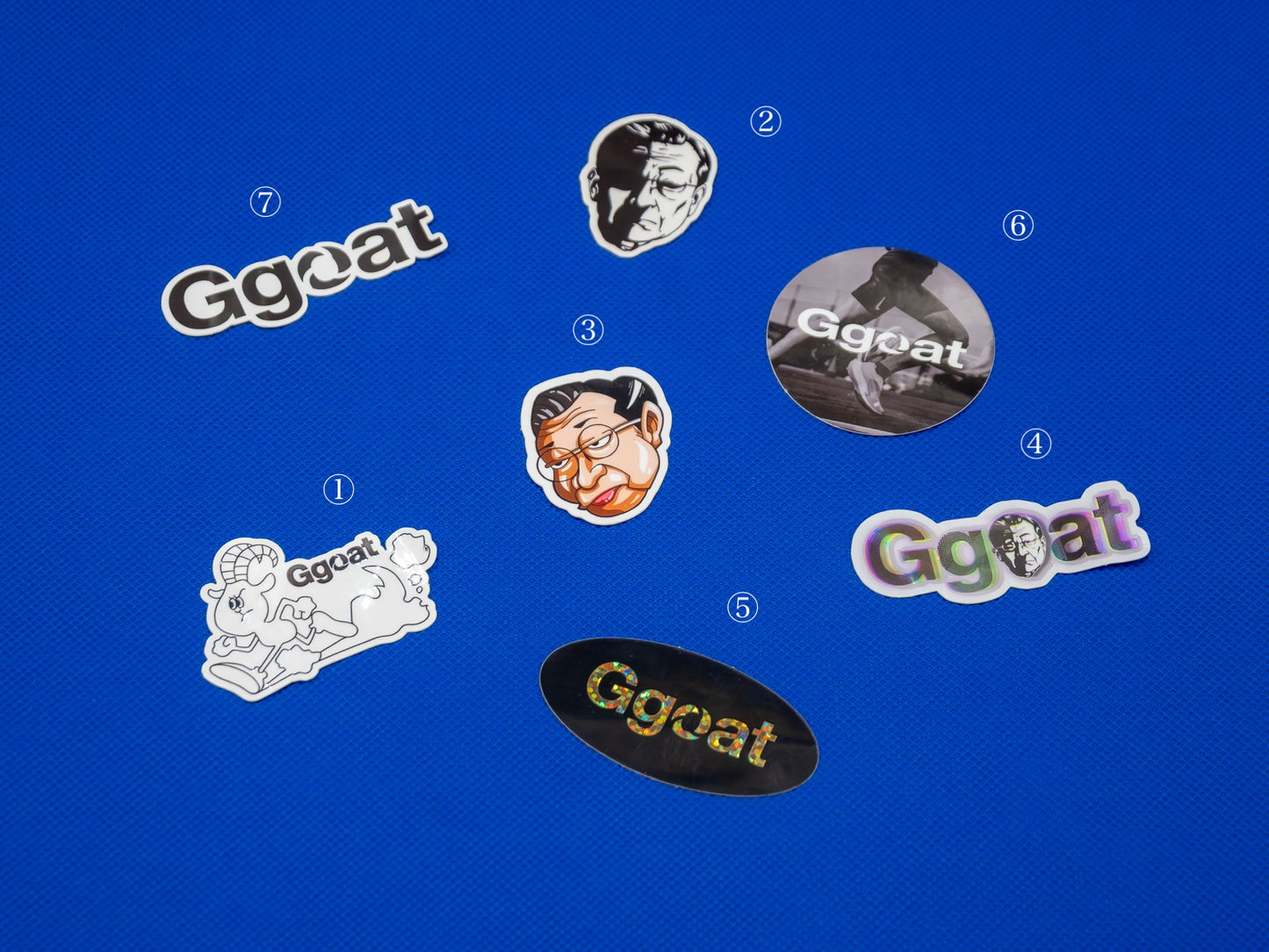 Ggoat 応援うちわ+ランダムステッカー（5枚）セット